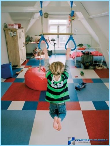 Der bodenbelag für kinderspielzimmer