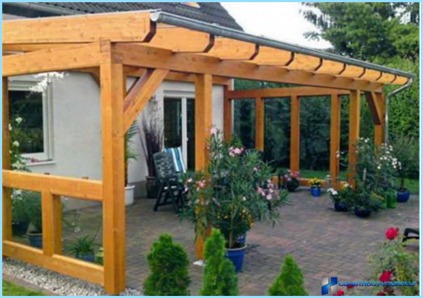 Sundeck, vedhæftet garage: projekter, moderne design foto Udendørs terrasse