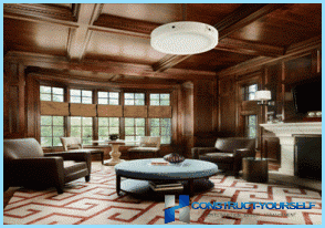 Coffered ceiling in classic style