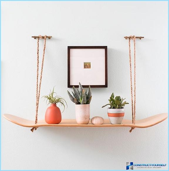 Wall mounted shelves with their hands