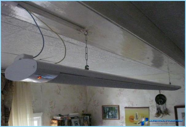 Инфрачервен нагревател на тавана с термостат