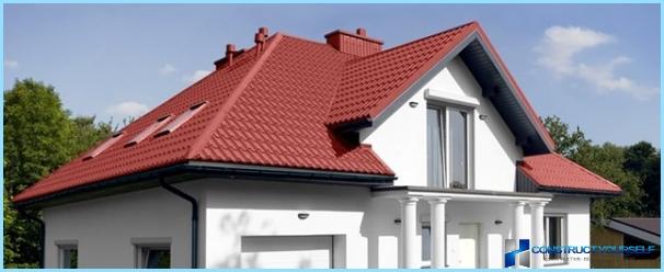 Dach eines Landhauses: Dachmaterial, Dachisolierung