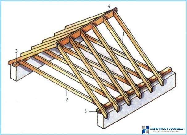 The device and installation of rafter system roof roof