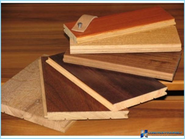Comparative characteristics of the parquet boards