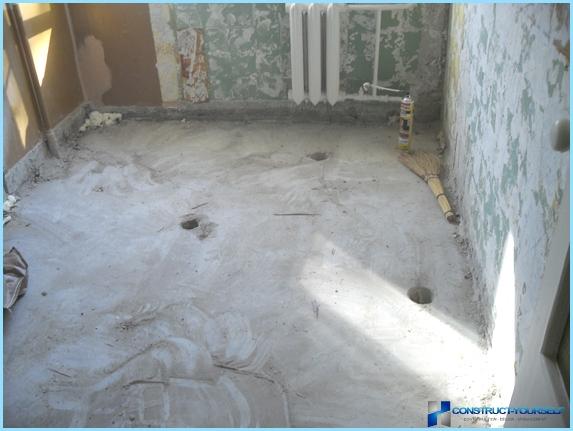 Expanded clay for dry screed floor with their hands