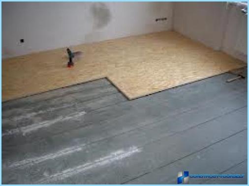 How to lay chipboard on the floor with their hands