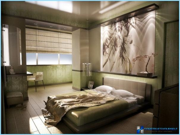 Design af et soveværelse med en loggia
