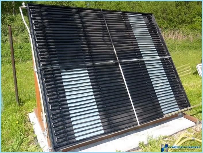 The solar collector is made of polycarbonate
