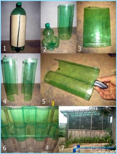 Sådan laves et hegn fra plastflasker