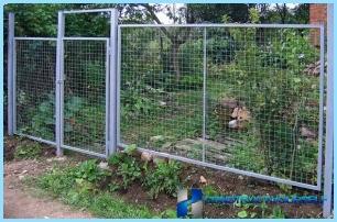 How to install a fence made of mesh netting with their hands