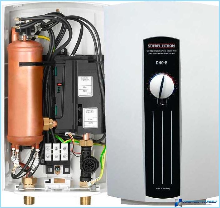 Electric water heaters: types and characteristics
