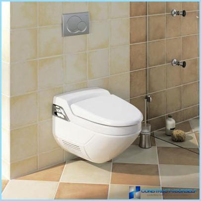 Wall-hung toilet with bidet functions