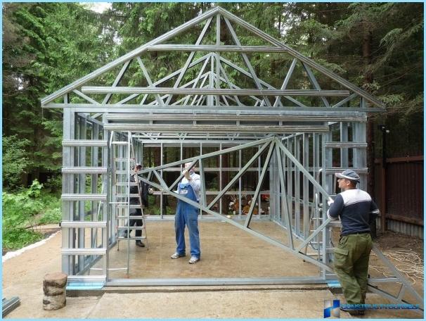 How to build a garage from sandwich panels with your own hands