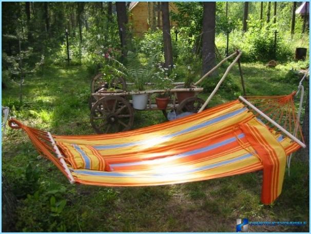 How to make a hammock for the garden with a frame with their hands