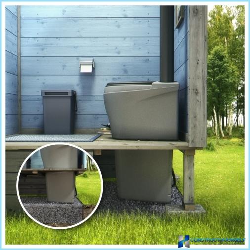DIY hytte toilet: dimensioner, tegninger