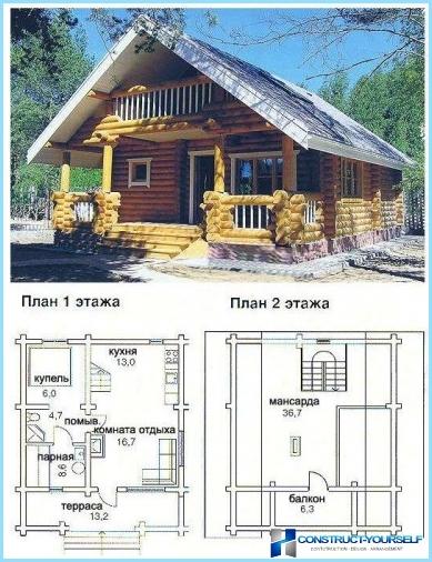 Проекти лазні з терасою і будинків