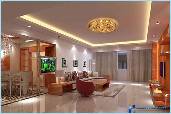 Led lighting in the corridor, the hall, the kitchen with their hands