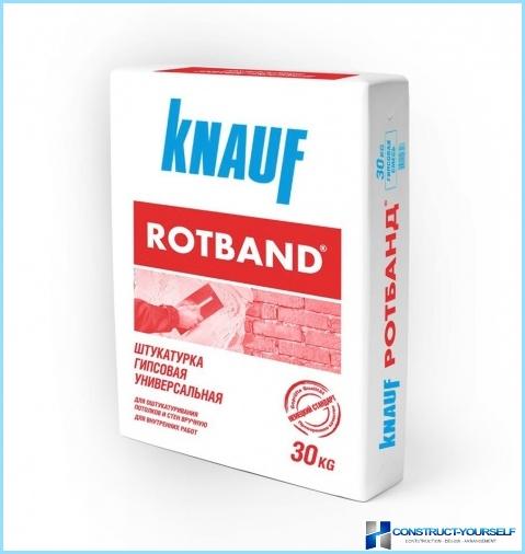 Knauf Rotband gypsum plaster - description and features