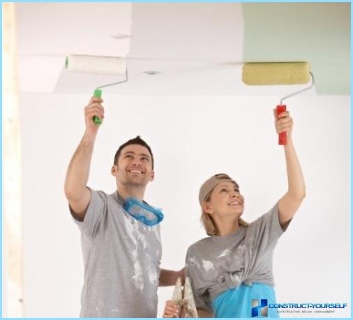 How to paint a ceiling without streaks with their hands