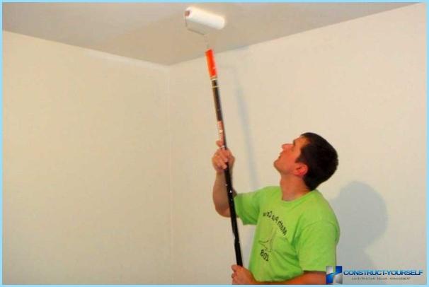 Vandbaseret maling til vægge og lofter, applikationsteknologi