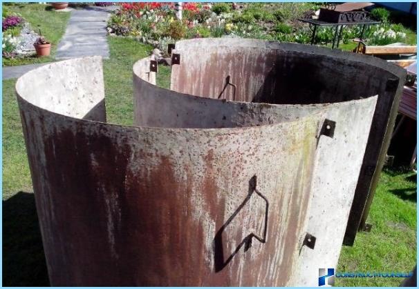 Armeret betonringe: specifikationer, størrelser, volumen