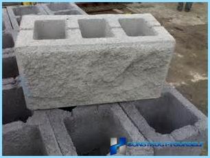 Cinder blocks with their hands at home