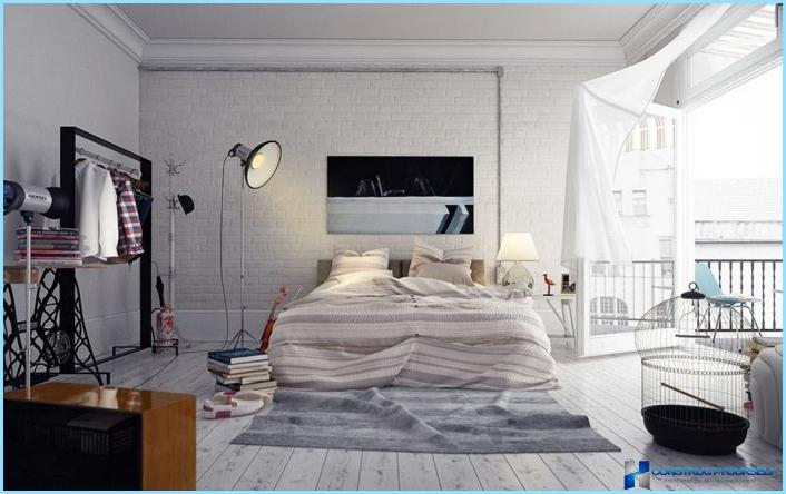 Loft stil soveværelse design