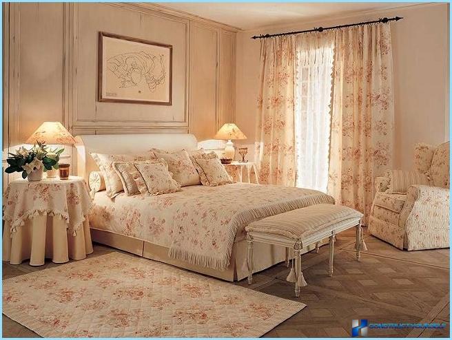 Bedroom design in the style of Provence