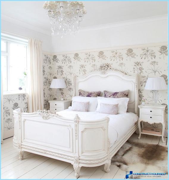 Provence-stil i soveværelset interiør