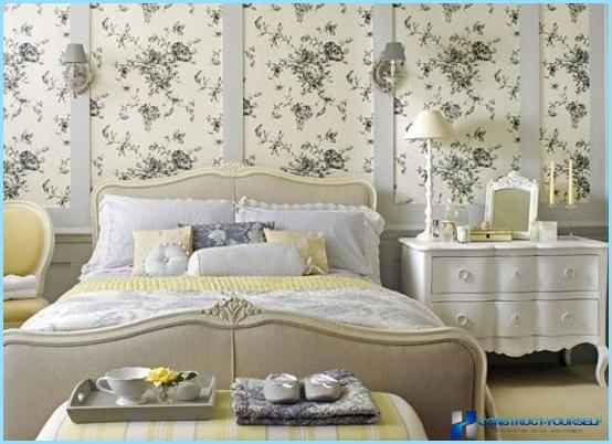 Provence-stil i soveværelset interiør