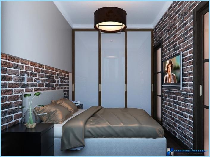 Interno camera da letto in stile loft