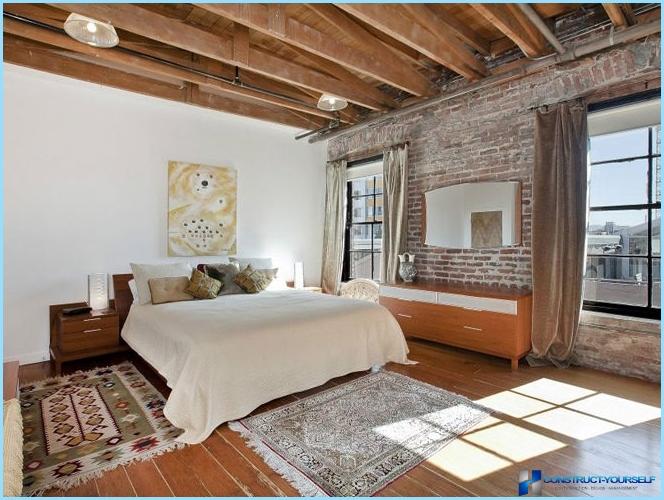 Intérieur de chambre de style loft