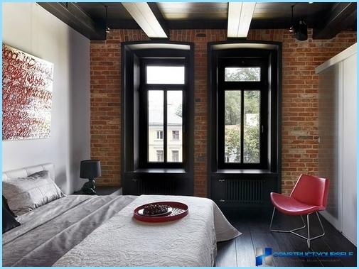 Bedroom interior in loft style