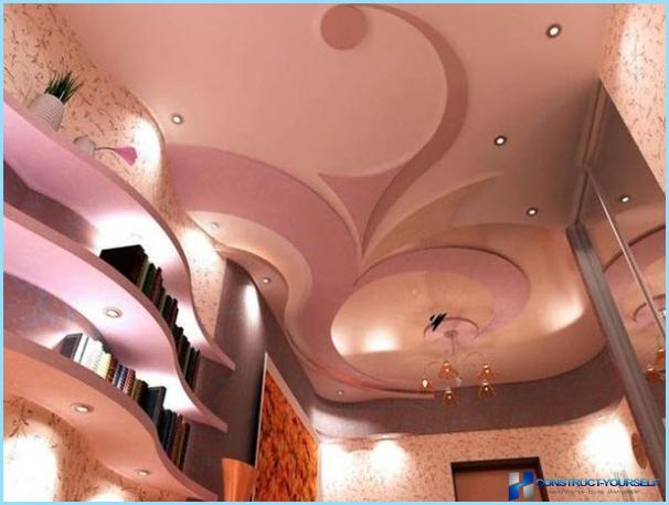 Design of plaster ceiling for bedroom with pictures