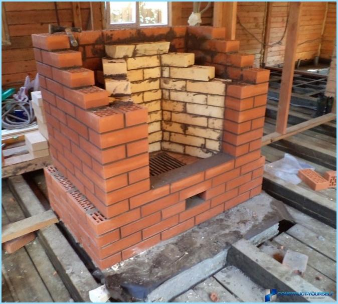 How to make brick fireplace