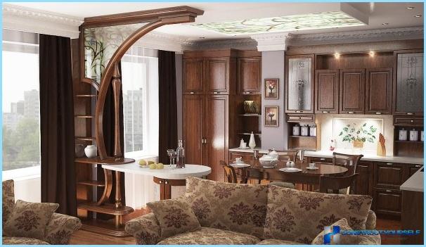 Design af en stue kombineret med et køkken