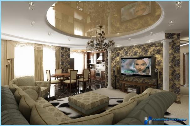 The living room design combined with kitchen