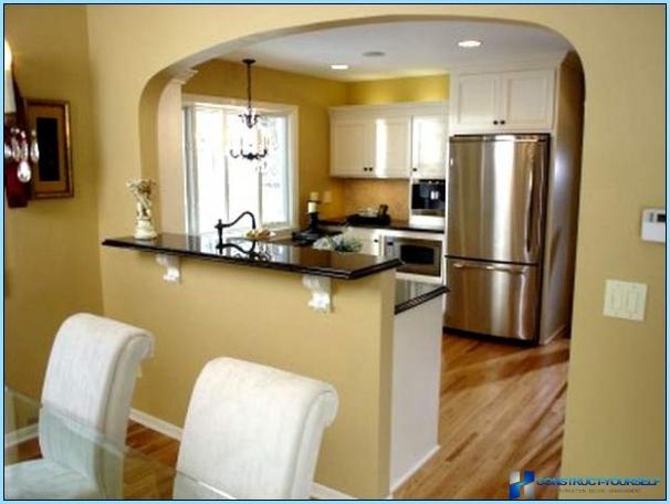 Dekorative Trennwände zwischen Wohnzimmer und Küche