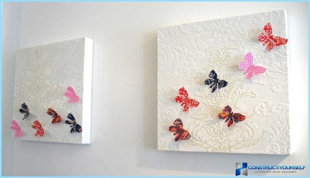 How to make a butterfly on the wall with their hands