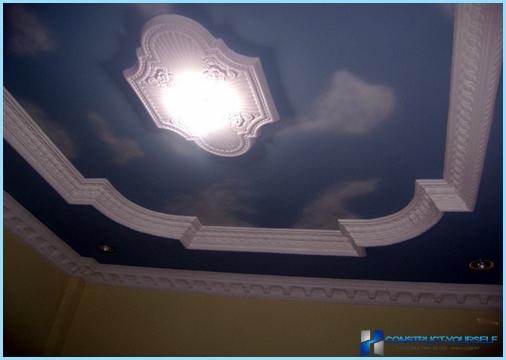 Ceiling design in room with photo