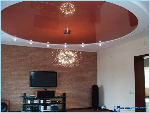 Ceiling design in room with photo