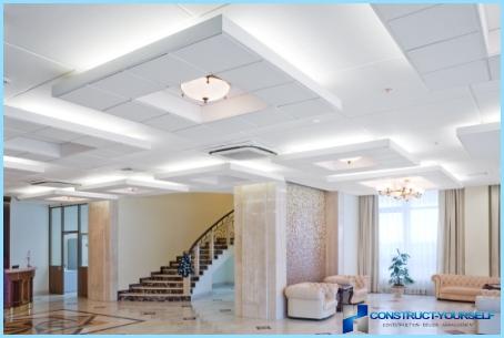 Ceiling design in room with photo