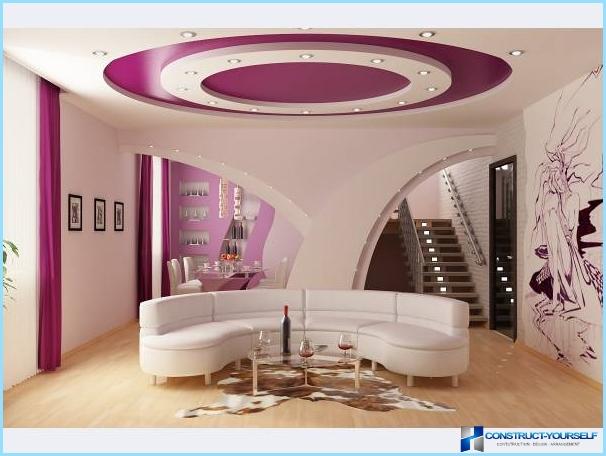 Ceiling design in room with photo