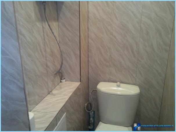 Finish toilet PVC panels with their hands