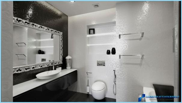 Design black and white bathroom