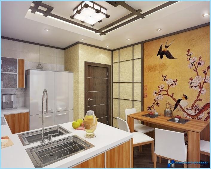 Kitchen design in Oriental style