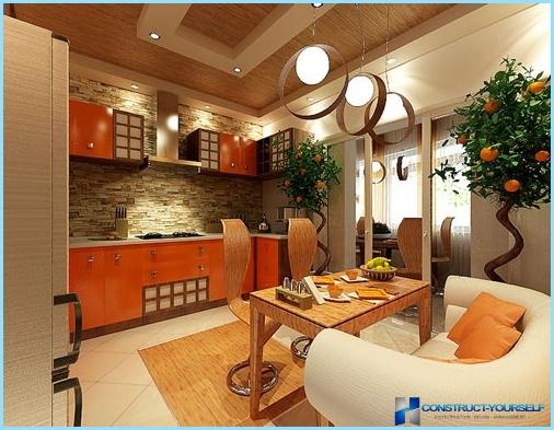 Kitchen design in eco style