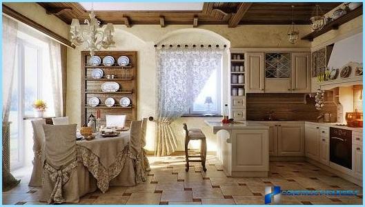 Interiore della cucina in stile rustico