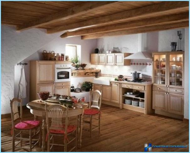 Kitchen interior in rustic style