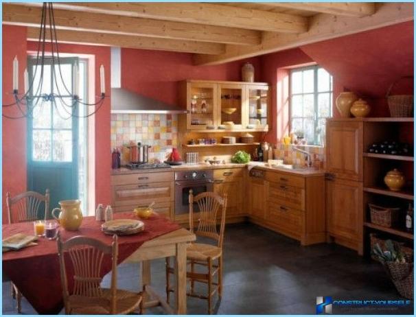 Kitchen interior in rustic style